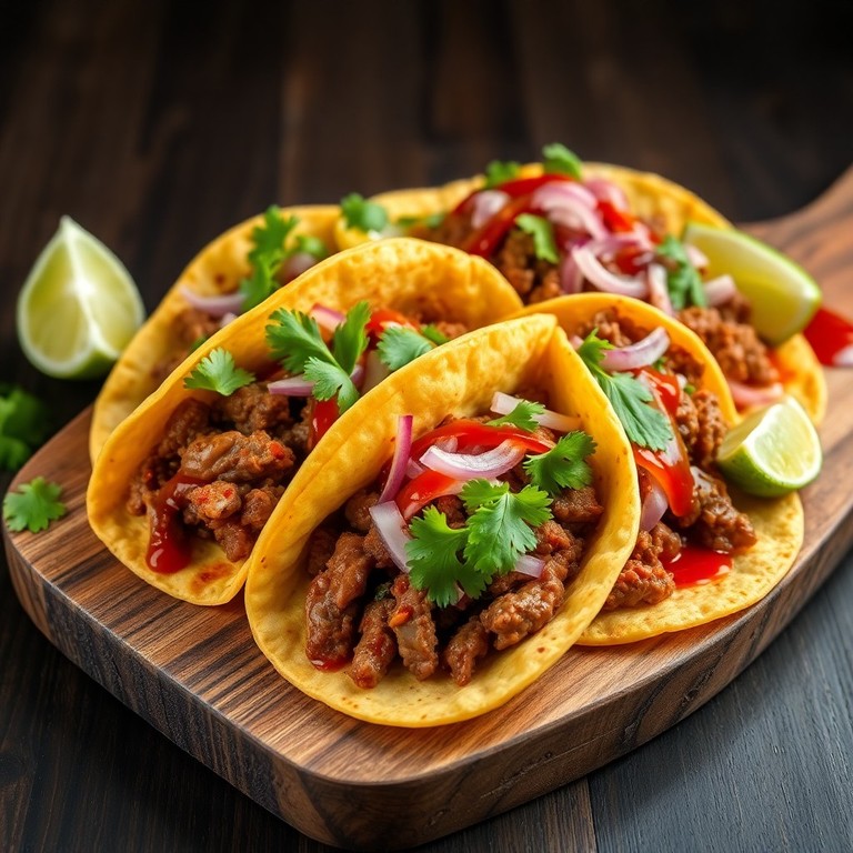 Tacos de Carne ao Estilo Mexicano