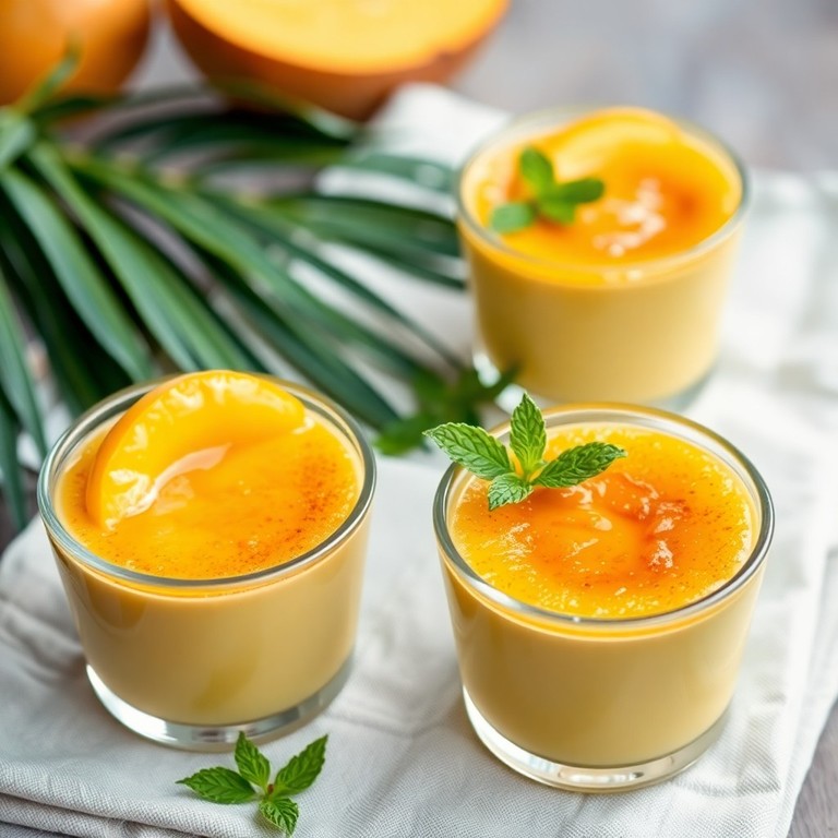 Tropische Mango-Crème Brûlée
