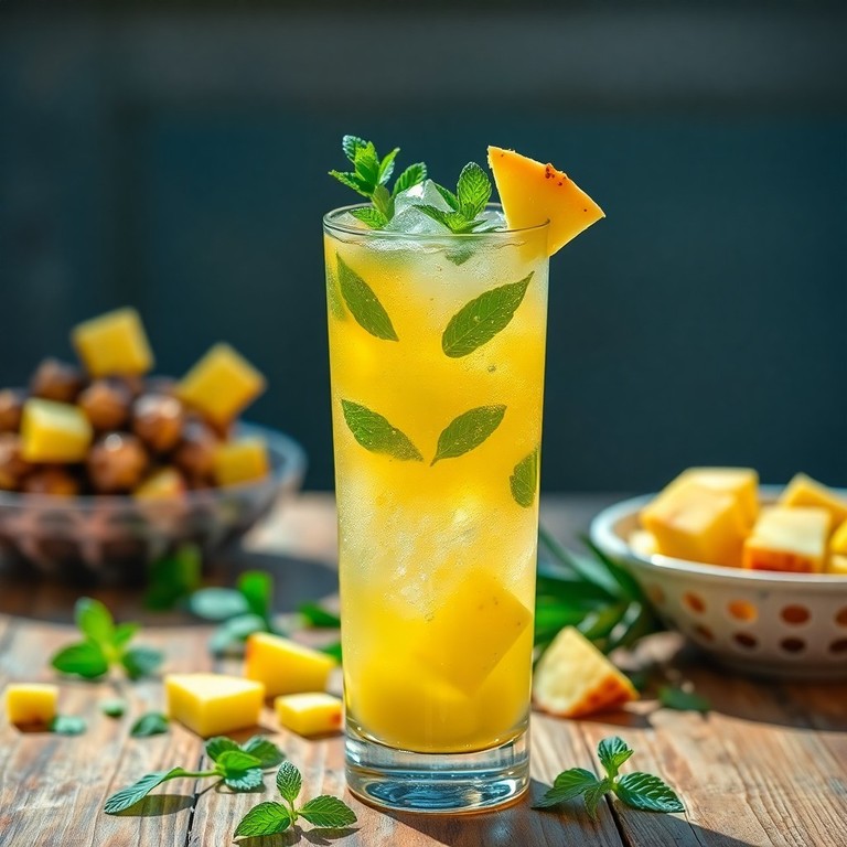 Ananas-Limetten-Mojito ohne Alkohol