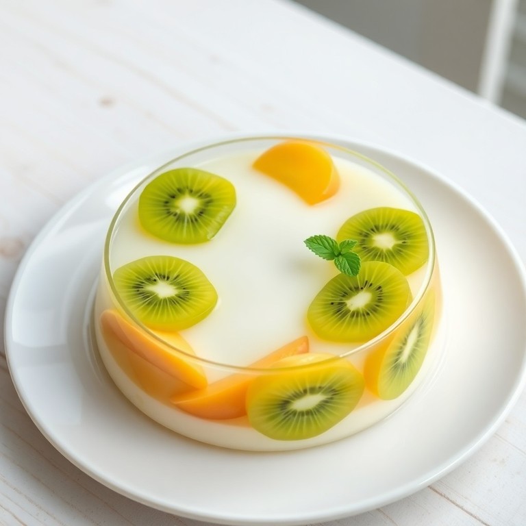 Torta de Gelatina com Frutas Tropicais