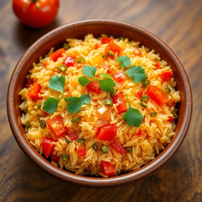 Spicy Tomato Onion Rice Pilaf