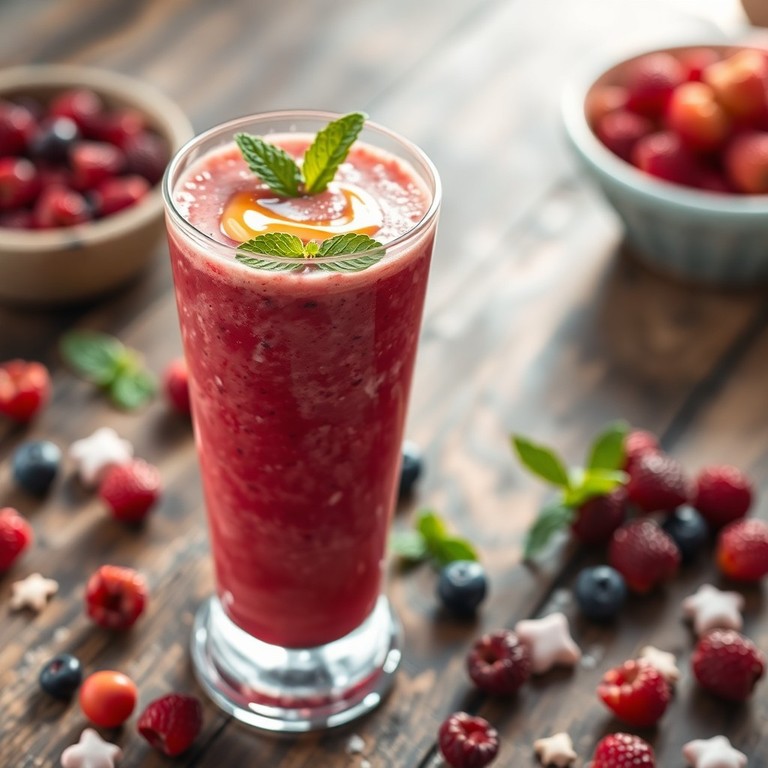Batido Cremoso de Frutas Rojas