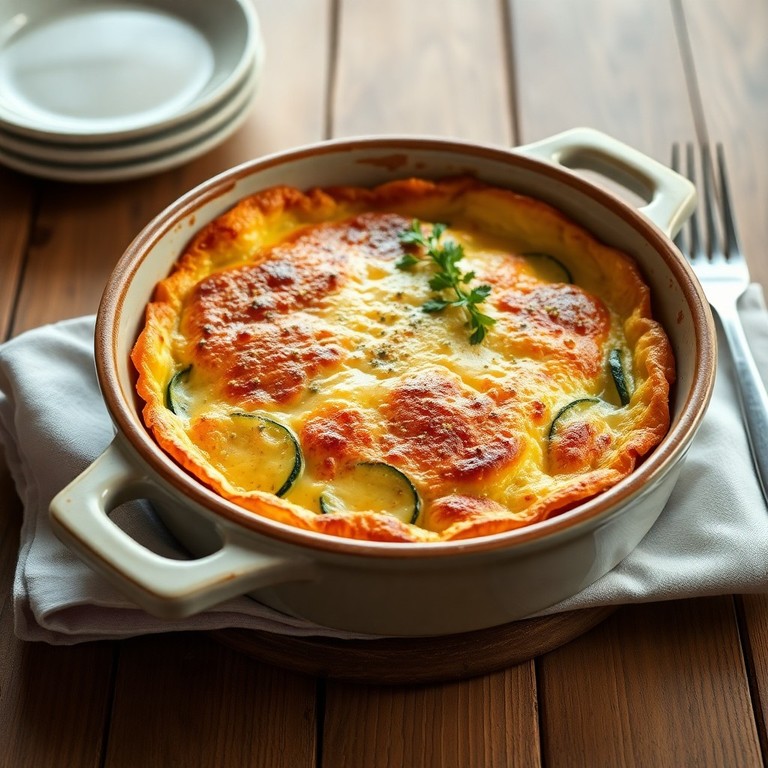 Запеченный омлет с кабачками и сыром