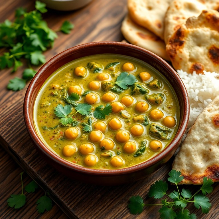 Veganes Spinach-Curry mit Kichererbsen