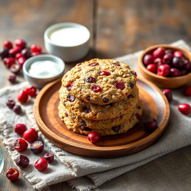 Galletas crujientes de frutos rojos con aceite de coco y avena