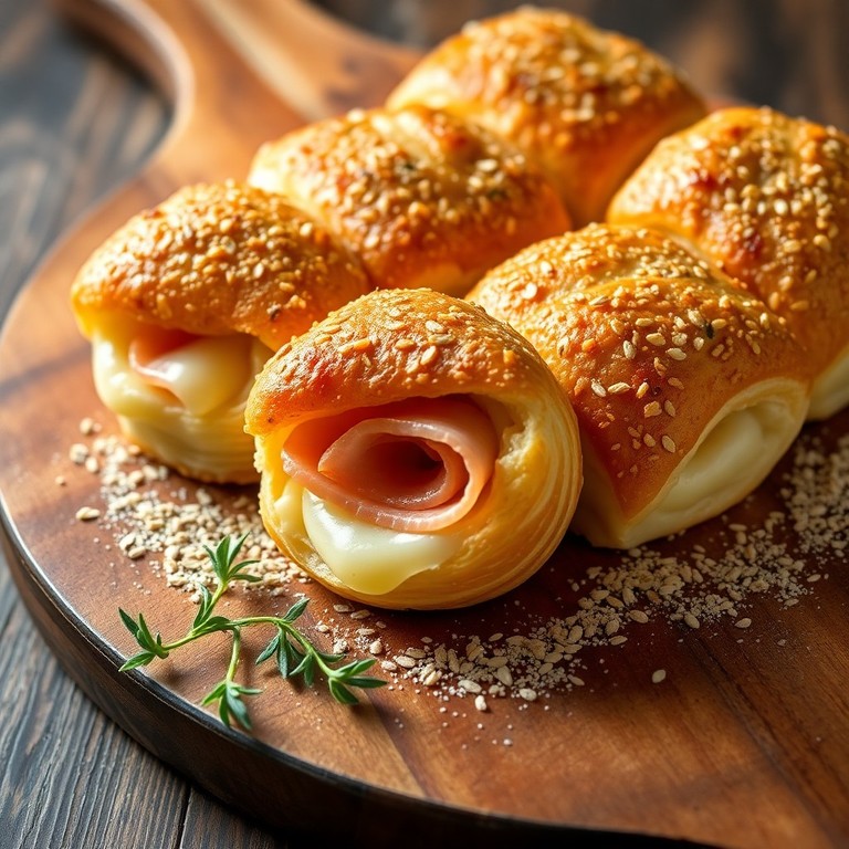 Joelho de Queijo e Presunto ao Forno com Crosta Crocante de Farelo de Aveia
