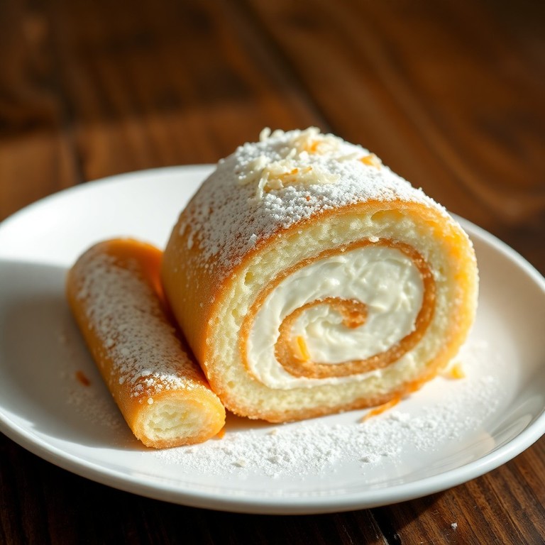 Roulade de noix de coco et vanille