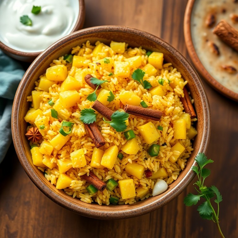 Vegetable Pulav with Potatoes and Capsicum