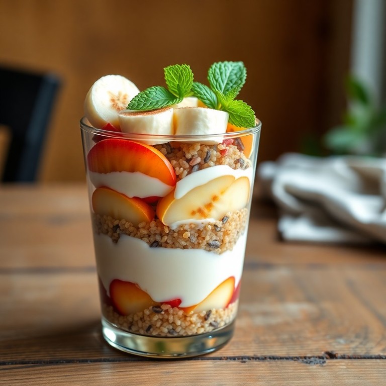 Parfait de Yogur, Quinoa y Frutas Frescas