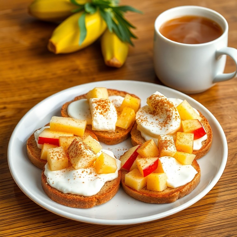 Tostadas de Queso Fresco con Frutas y Canela