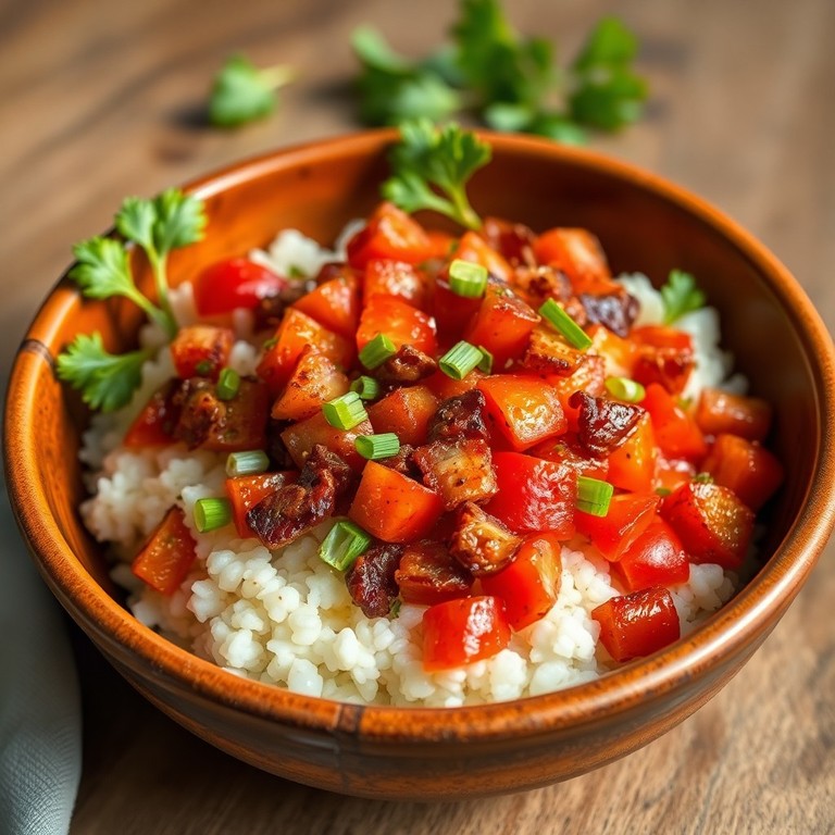 Savory Tomato and Bacon Rice Bowl