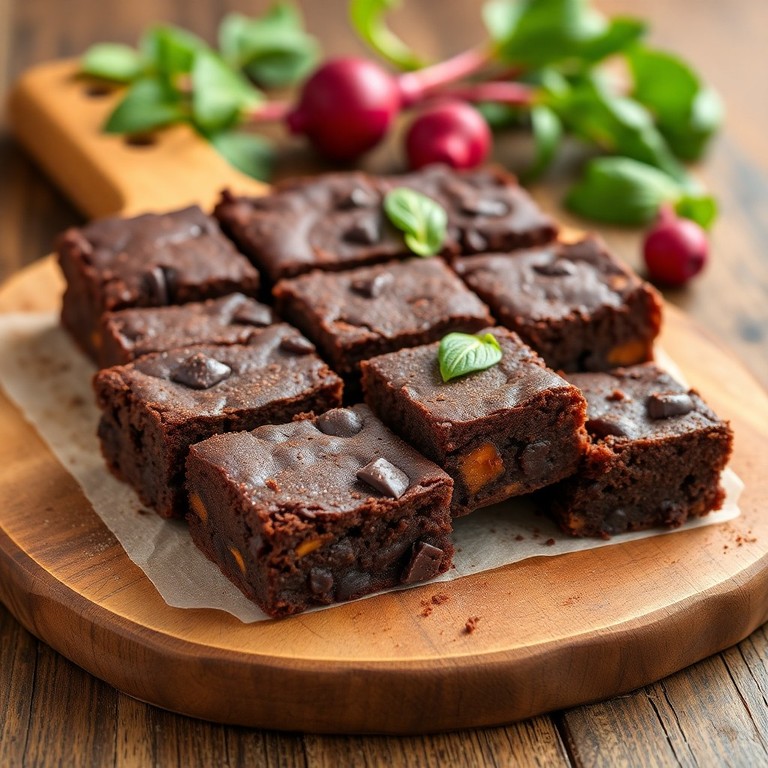 Brownie de Batata Doce, Beterraba e Cacau