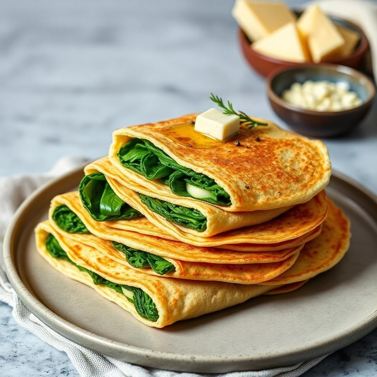 Panquecas Salgadas de Farinha de Amêndoas com Espinafre