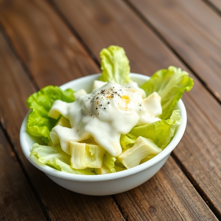 Salada Cremosa com Alface e Requeijão