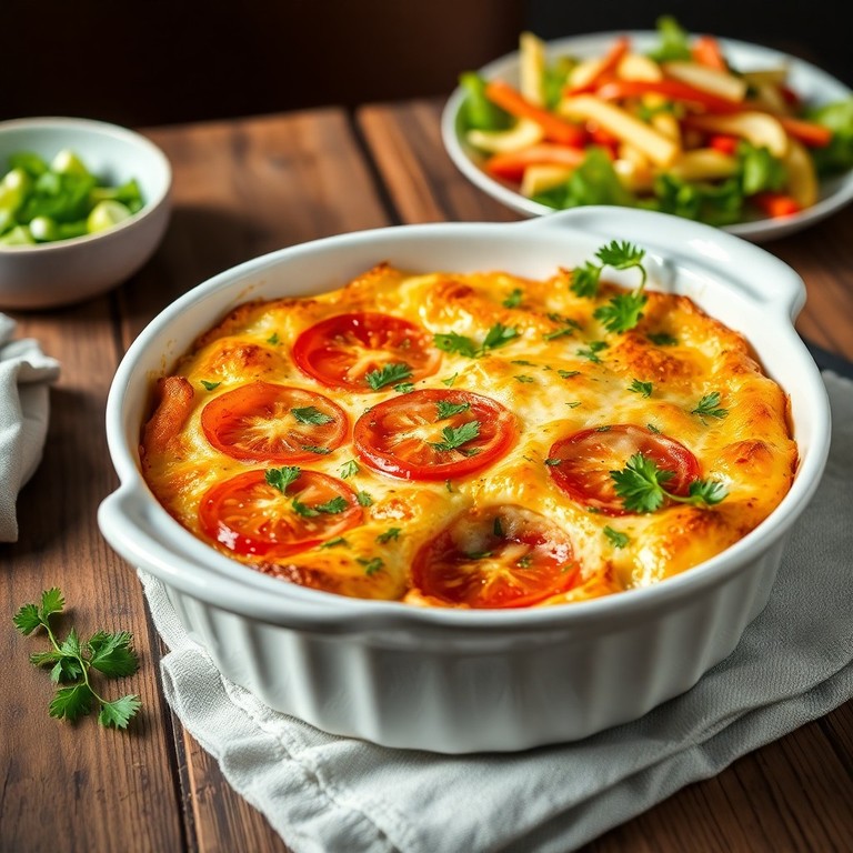 Vegetarischer Quark-Tomaten-Auflauf