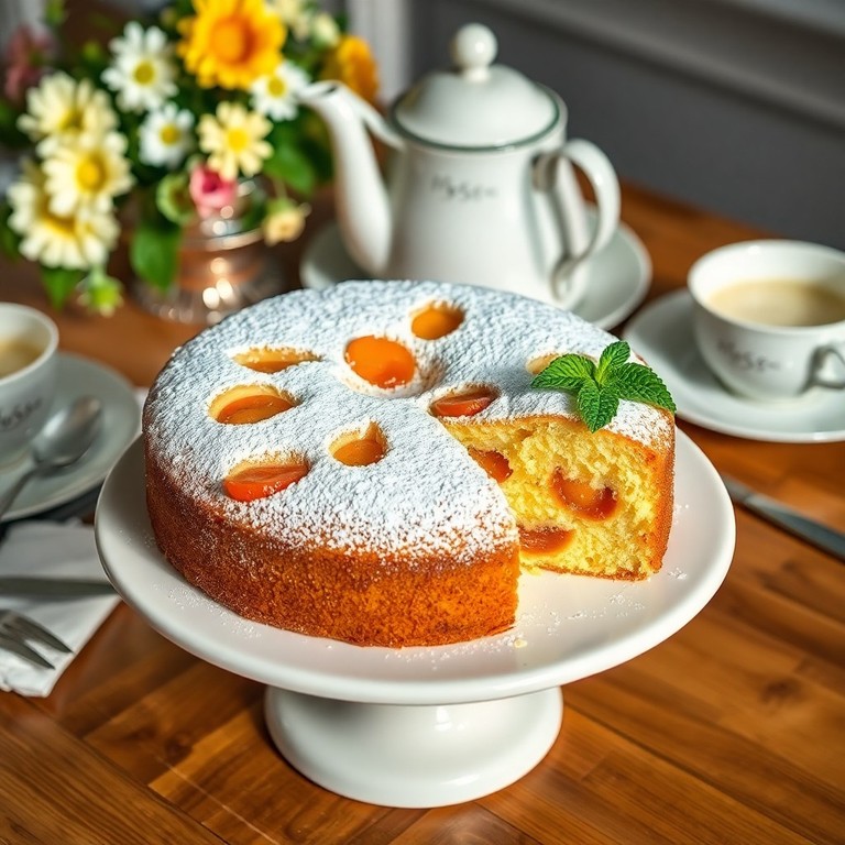Gedünsteter Aprikosen-Butter-Kuchen mit Selbsttreibendem Mehl