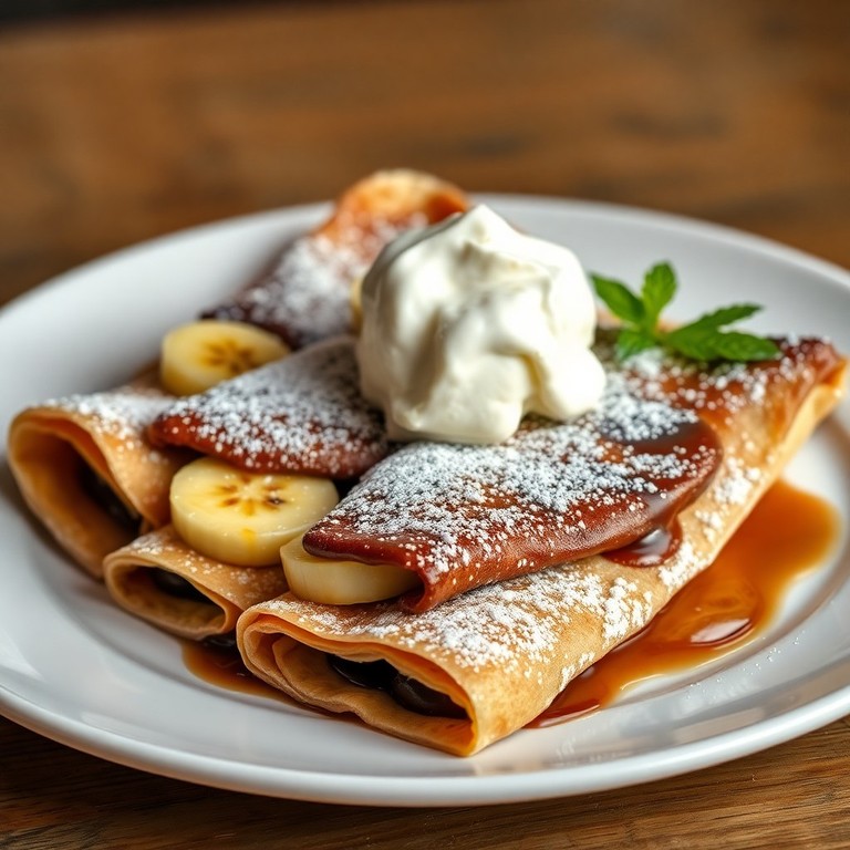 Mediterrane chocolade-banaan pannenkoek