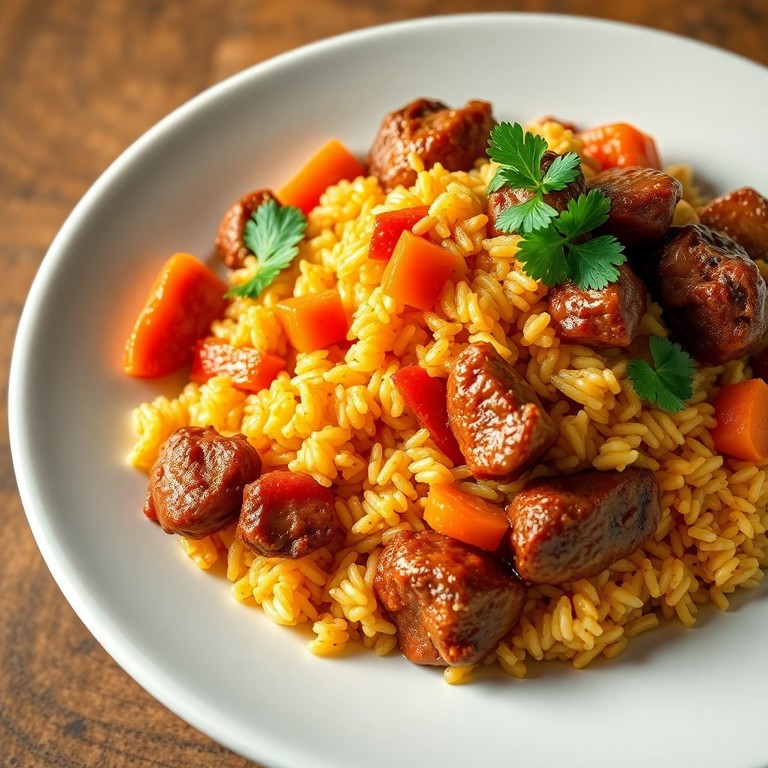 Arroz con Pulpa de Cerdo Estilo Chileno