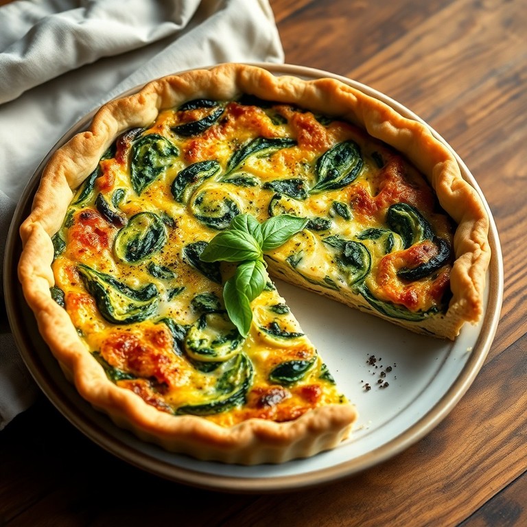Quiche aux épinards et courgettes