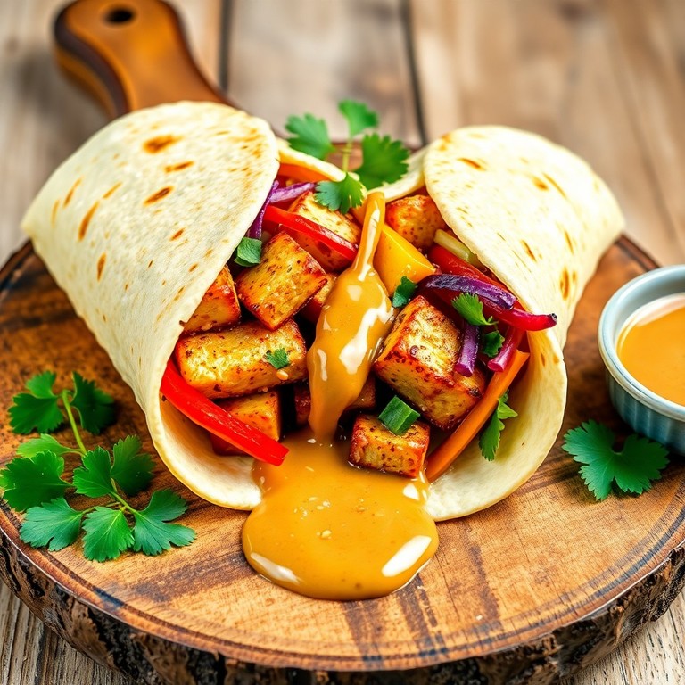 Asiatischer Tofu-Gyros Wrap