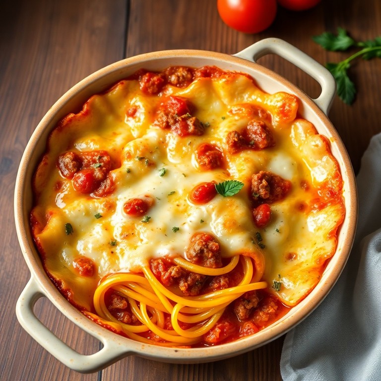 Макароны с томатным соусом и сыром под запеканочной корочкой