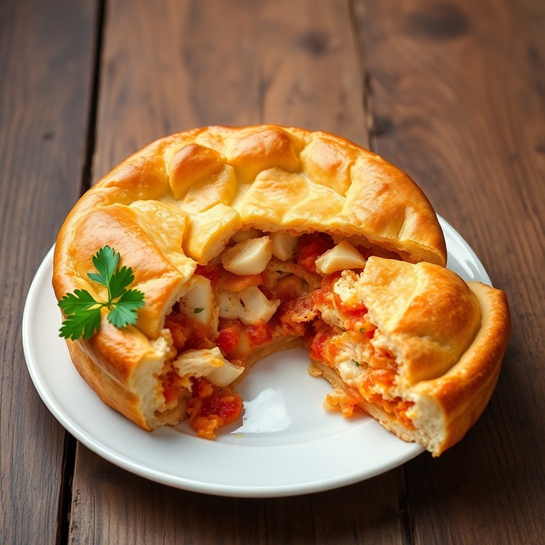 Torta de Frango Cremosa com Queijo