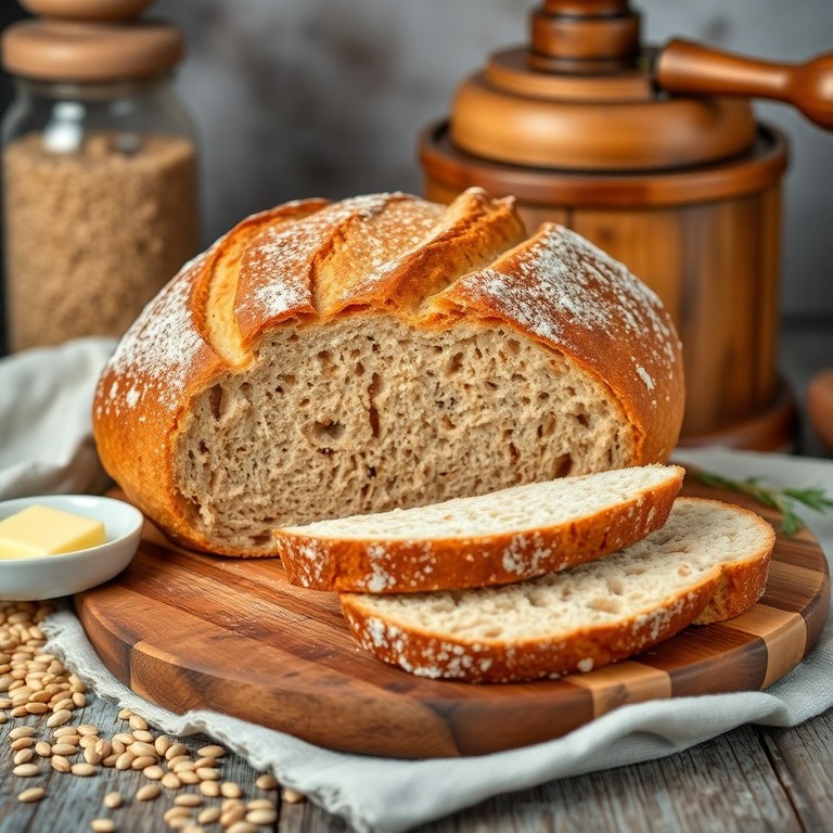 Rustikales Dinkelvollkorn-Brot mit Mühle-Mehl