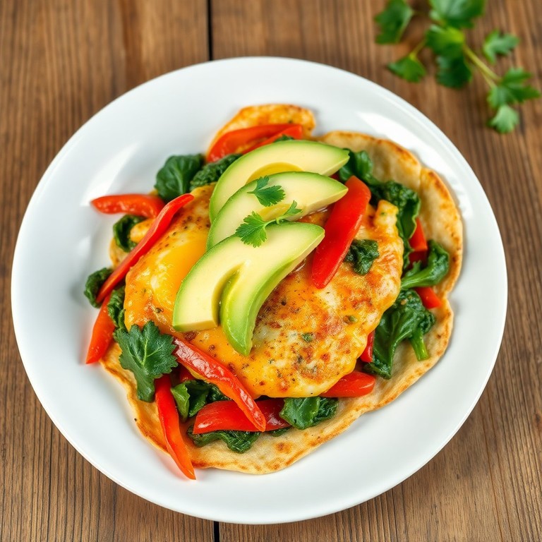 Tortilla de Verduras con Aguacate