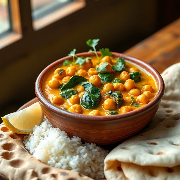 Chickpea and Spinach Coconut Curry