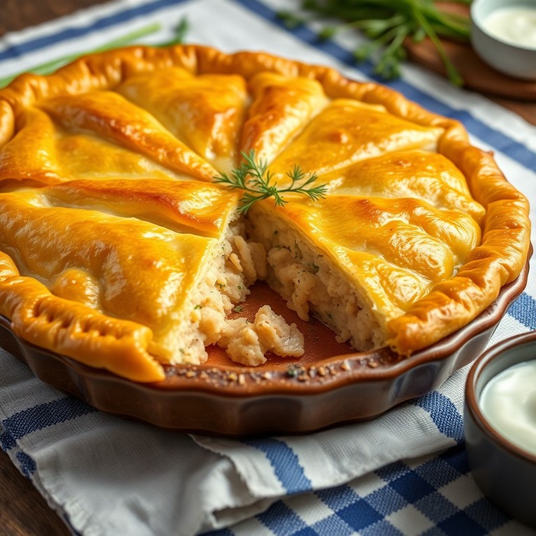 Classic Greek Kotopita Pie