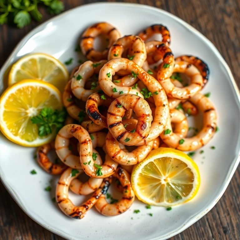 Grilled Lemon Herb Squid