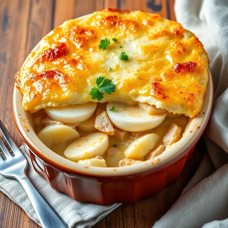 Escondidinho de Batata com Atum e Ovo