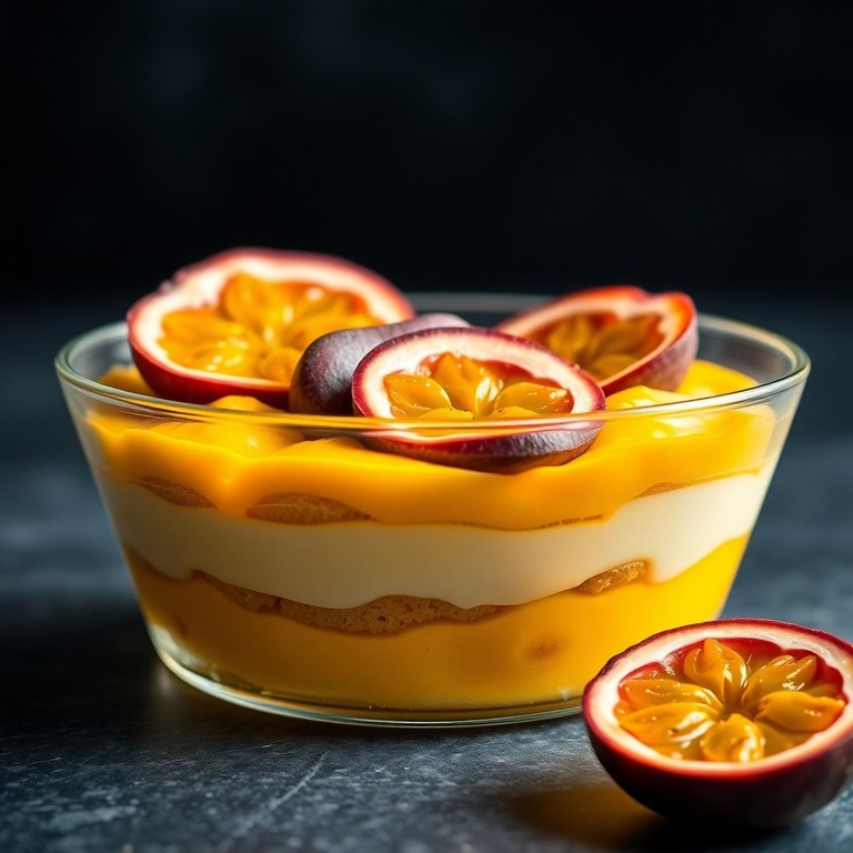 Maracuja-Pavé mit Kondensmilch