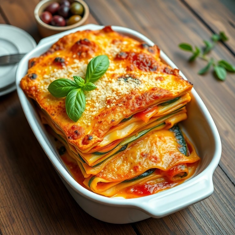 Mediterrane Lasagne mit Sonnenblumenhack-Mix