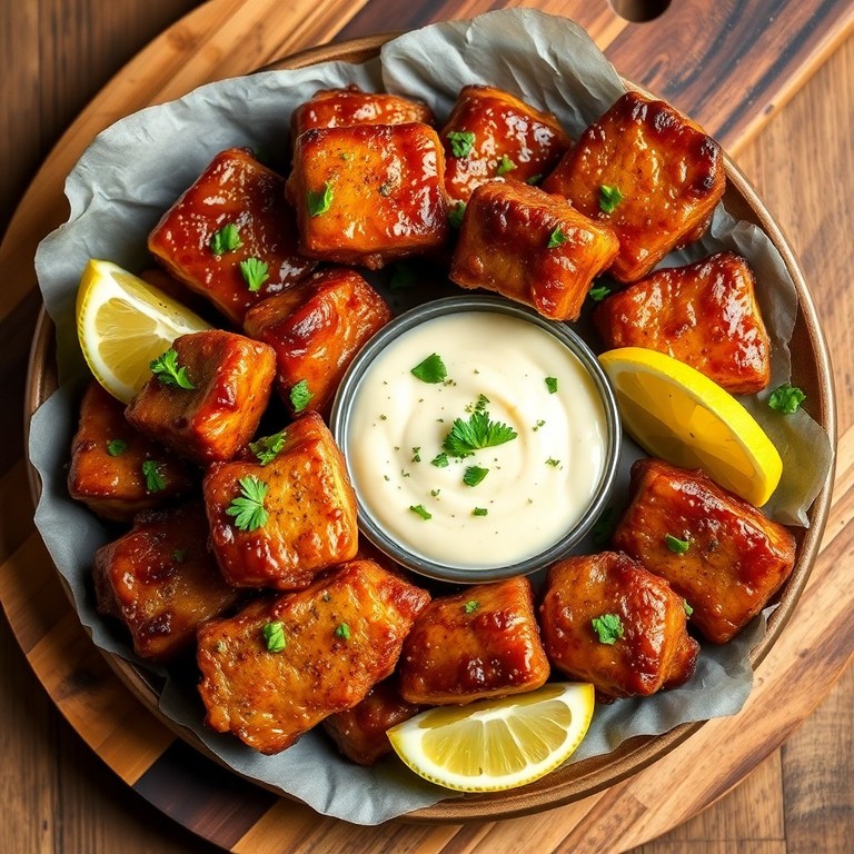 Crispy Lemon Pepper Steak Bites with Garlic Aioli