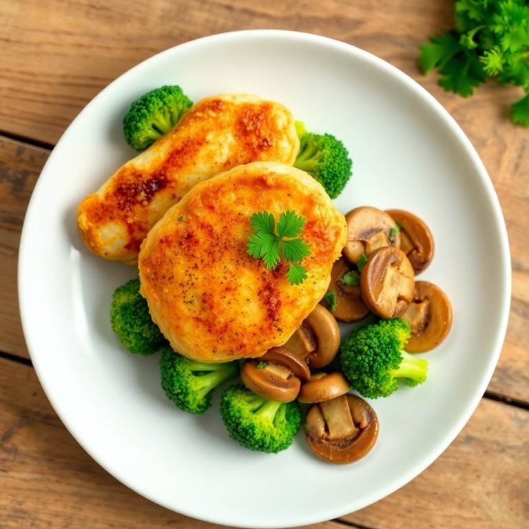 Gebratenes Hähnchen mit Brokkoli und Pilzen im Ninja Combi Meal