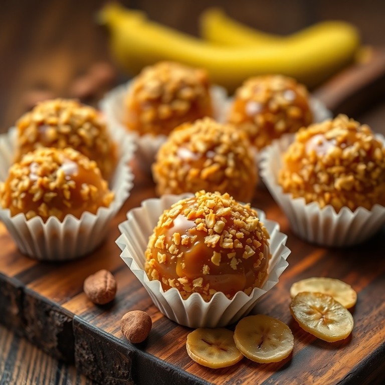 Brigadeiro de Amendoim com Crocante de Banana