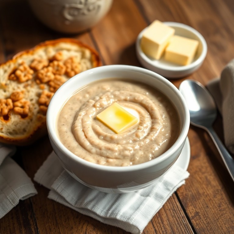 Aveia Cremosa com Leite, Creme de Leite e Manteiga