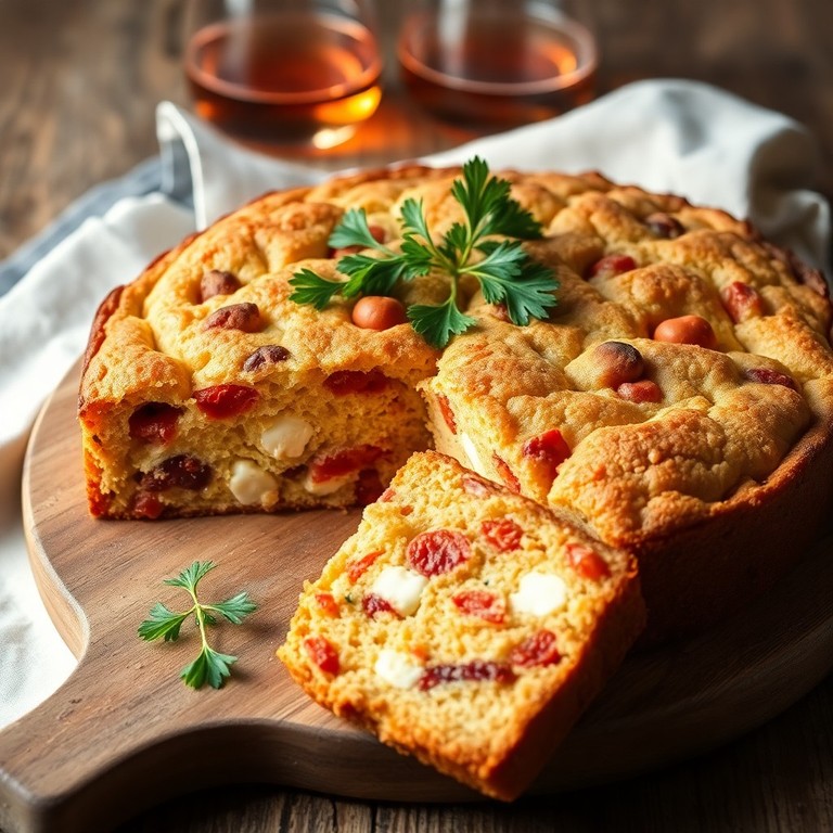 Gâteau salé au chorizo et fromage de chèvre