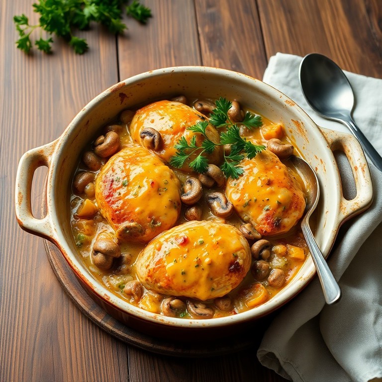 Creamy Chicken and Mushroom Bake