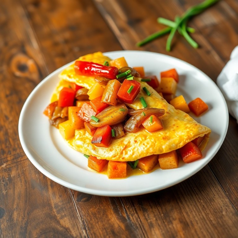 Omelette Méditerranéenne aux Légumes Rôtis