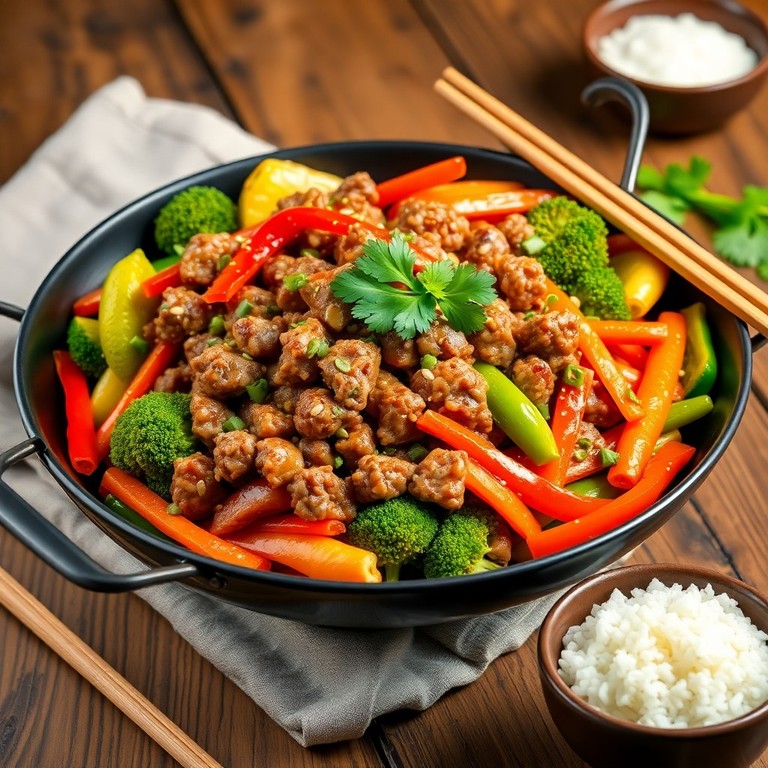 Hackfleisch-Gemüse-Pfanne mit asiatischer Note