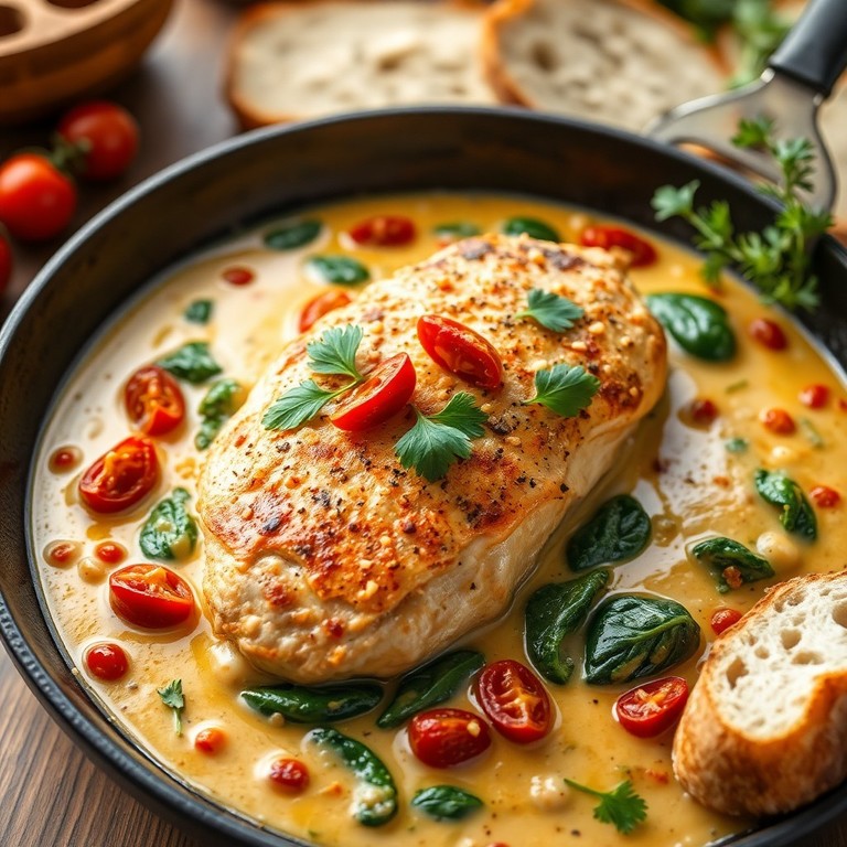 Tuscan Chicken with Sun-Dried Tomatoes