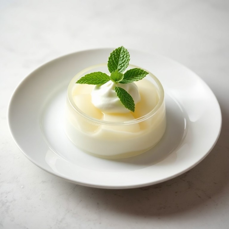 Gelatina flotante de estilo clásico con crema
