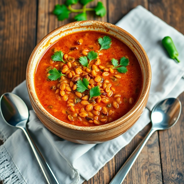 Soupe de lentilles épicée