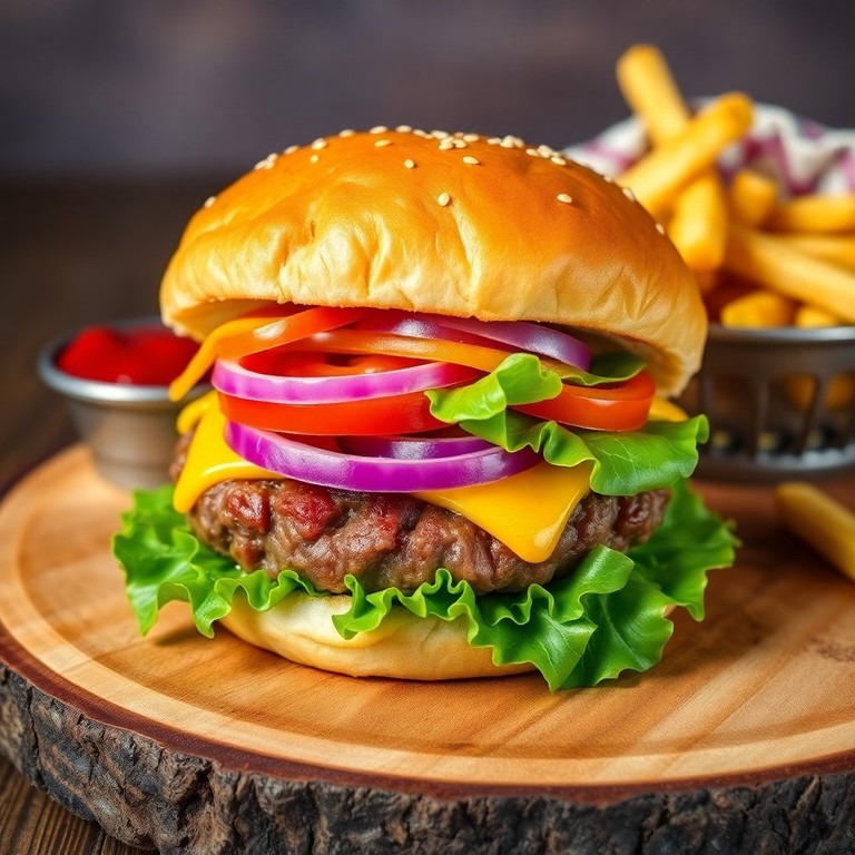 Klassischer American Cheeseburger