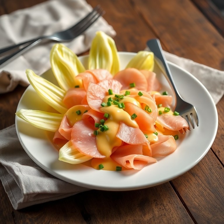 Salade d'Endives au Jambon et Crème de Moutarde