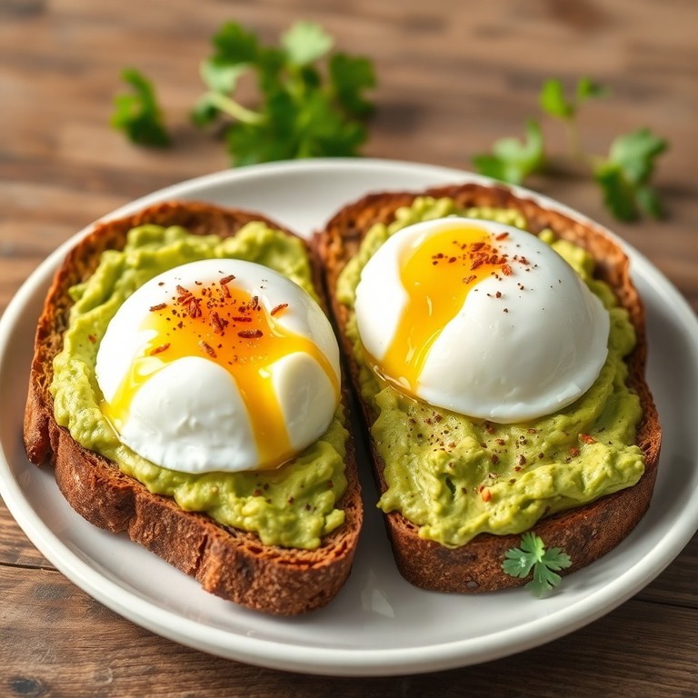Tostadas de aguacate y huevo poché