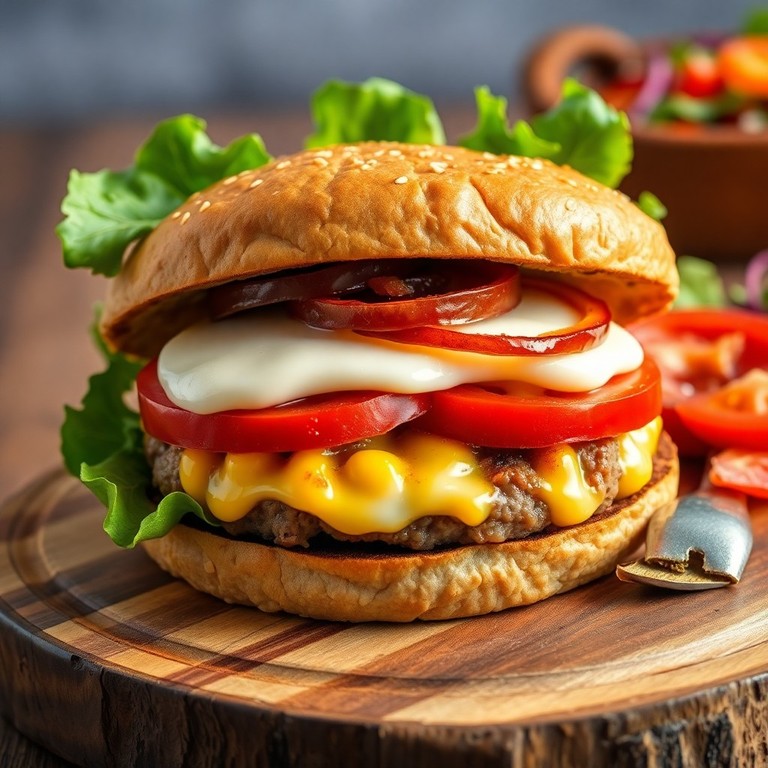 Sanduíche de Hambúrguer de Soja com Legumes
