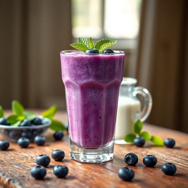 Smoothie glacé aux Bleuets et Lait Évaporé